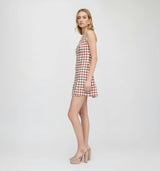 The Angie Dress - Cognac Gingham