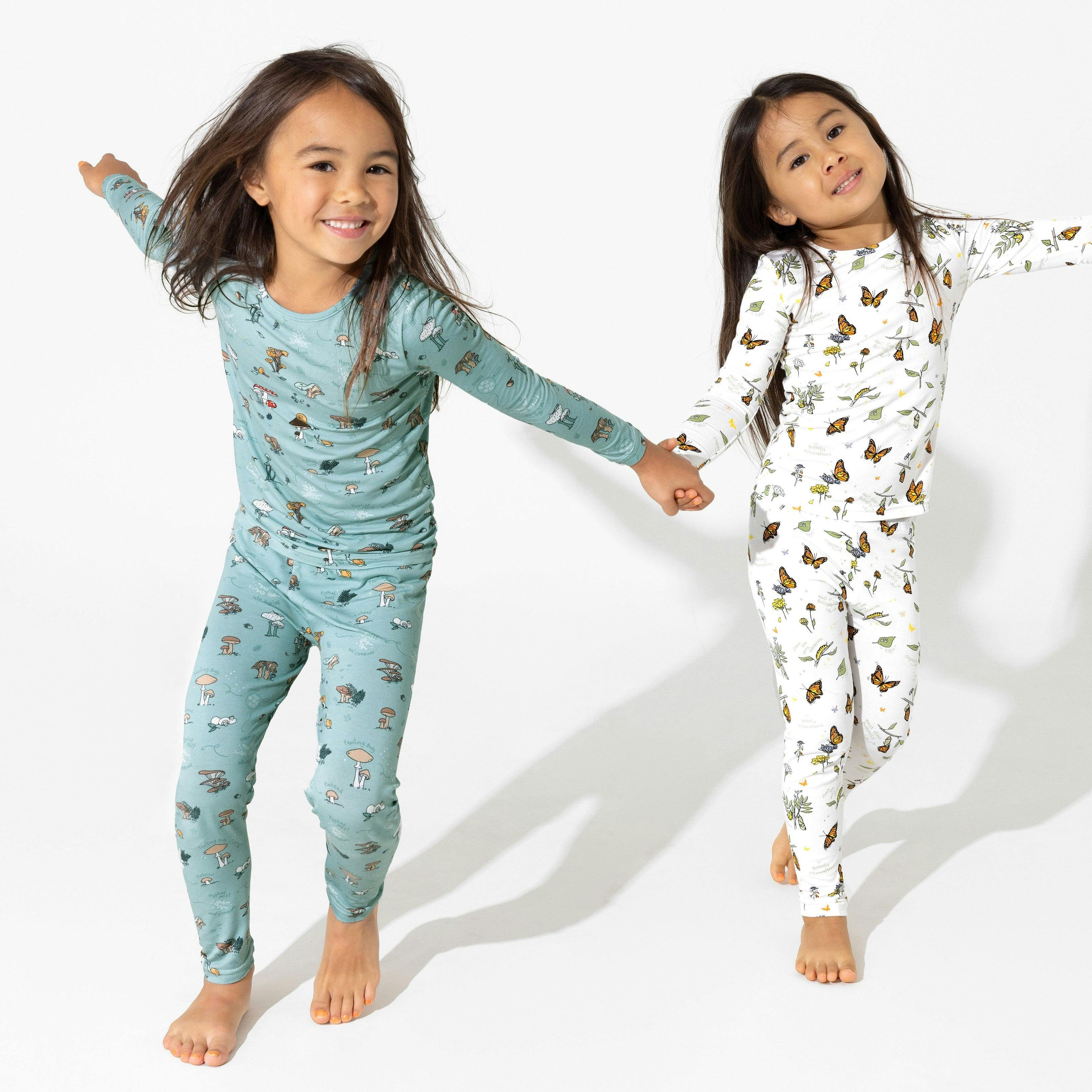 Mushroom Cycle Bamboo Kids Pajamas