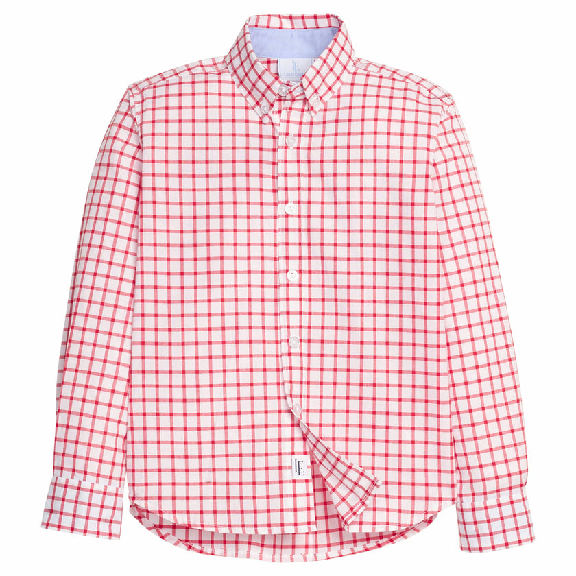 Button Down Shirt - Red Windowpane