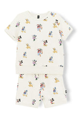 Short Sleeve Jogger Set in Mickey Mouse and Friends