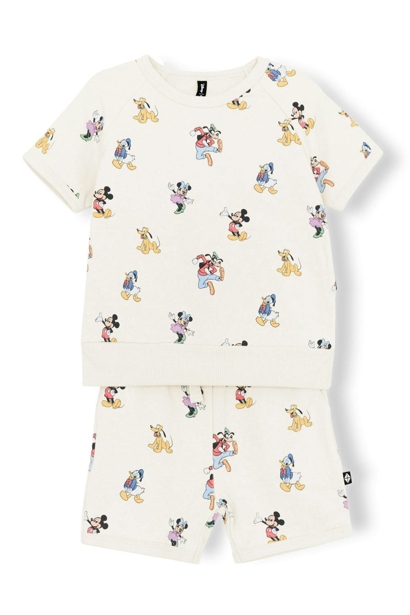 Short Sleeve Jogger Set in Mickey Mouse and Friends