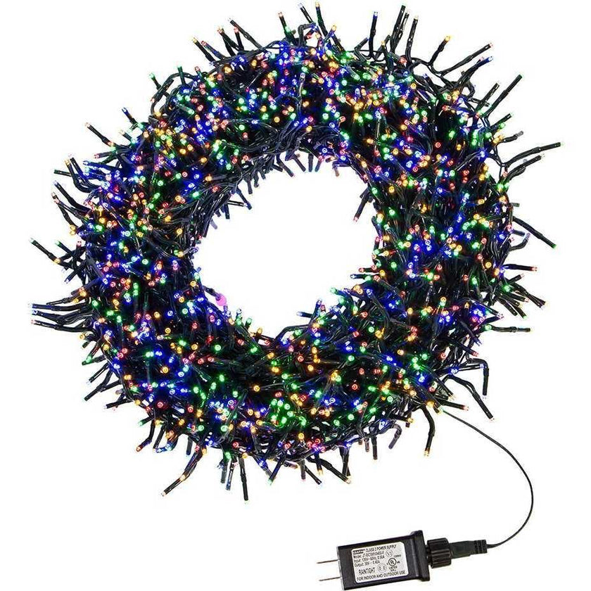 2000-Light 65-Foot Cluster Garland with Multi-Color LED Lights