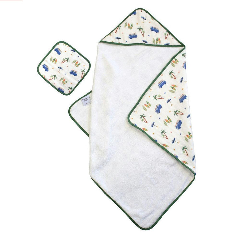 Surfboard Hooded Towel Set