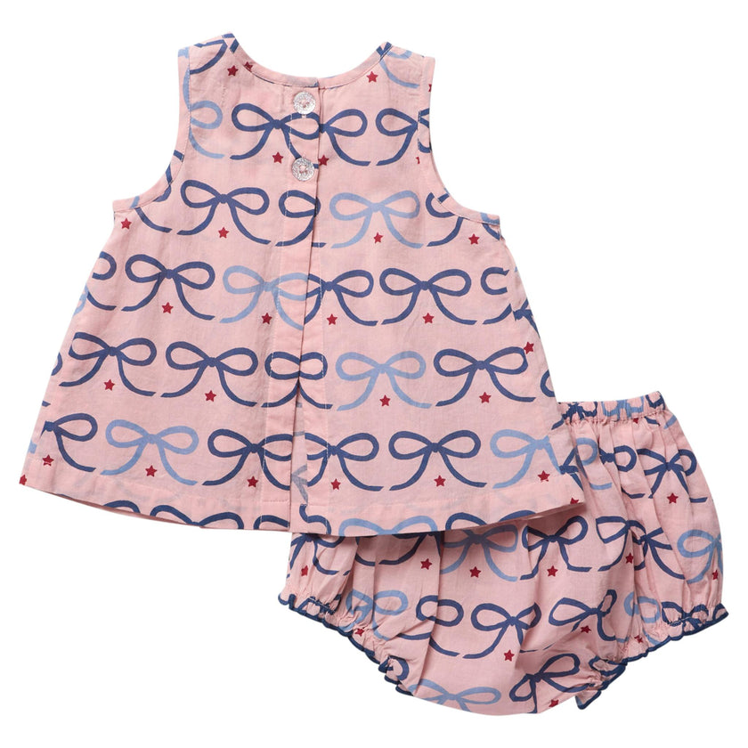 Baby Girls Jaipur 2-PC Set - Pink Bows
