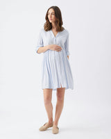 Sam Stripe Dress  Sky Blue / White