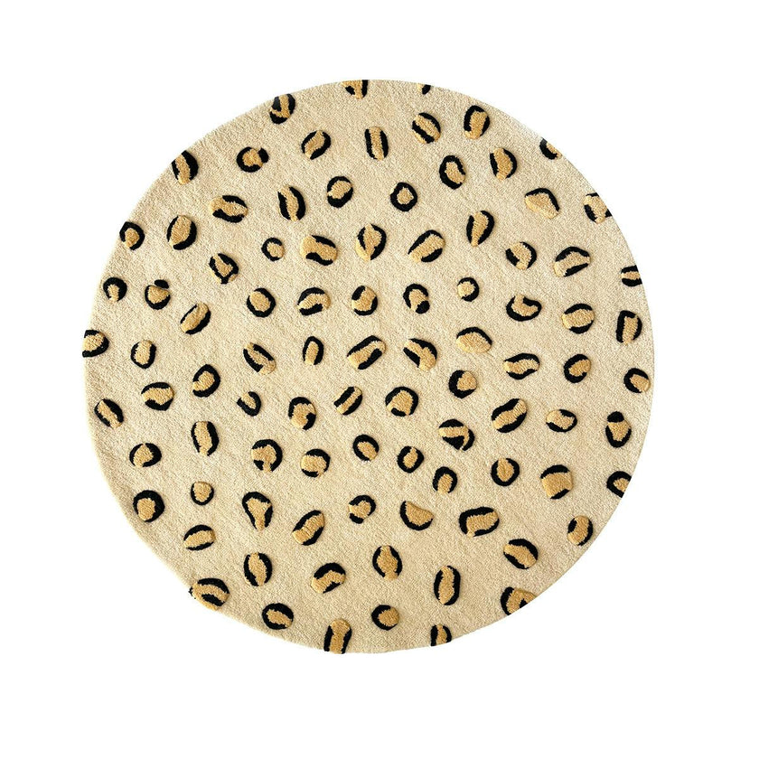 Round Leopard Rug