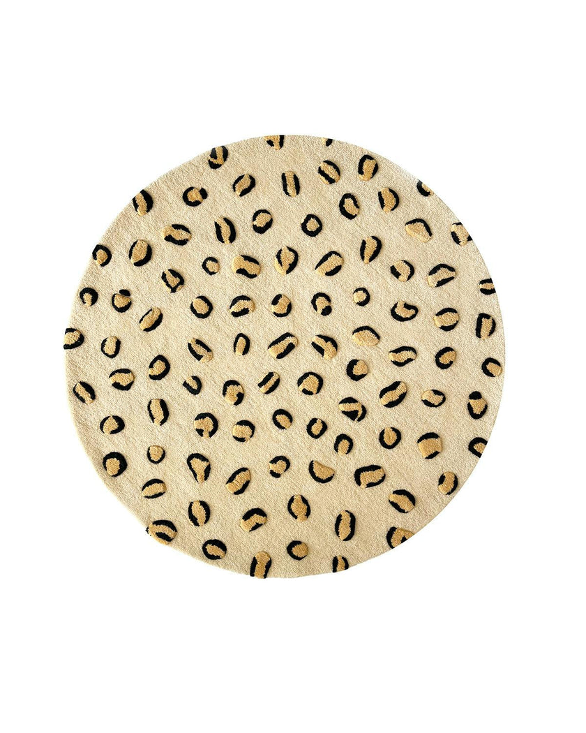 Round Leopard Rug