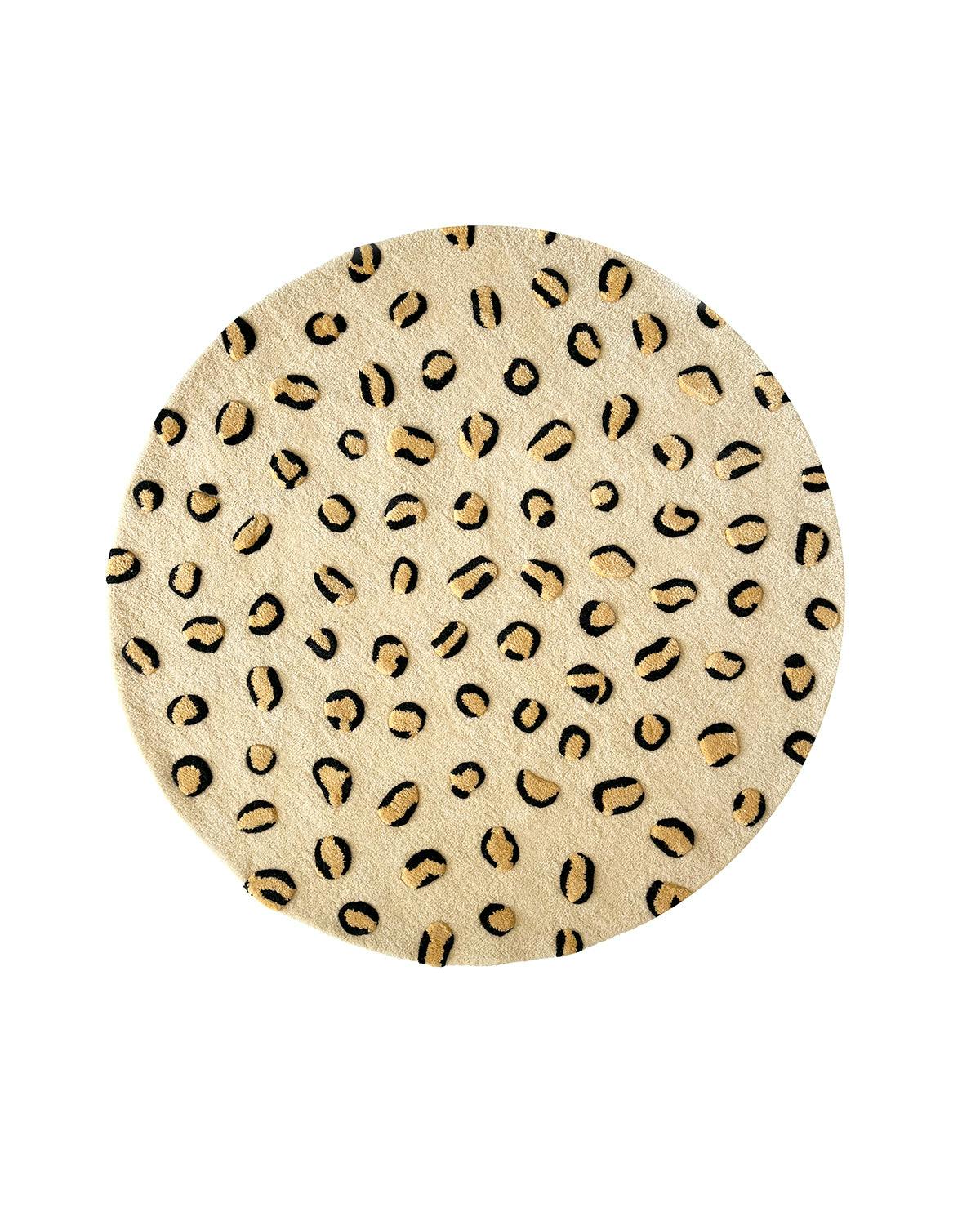 Round Leopard Rug