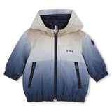 Blue Gradient Hooded Windbreaker