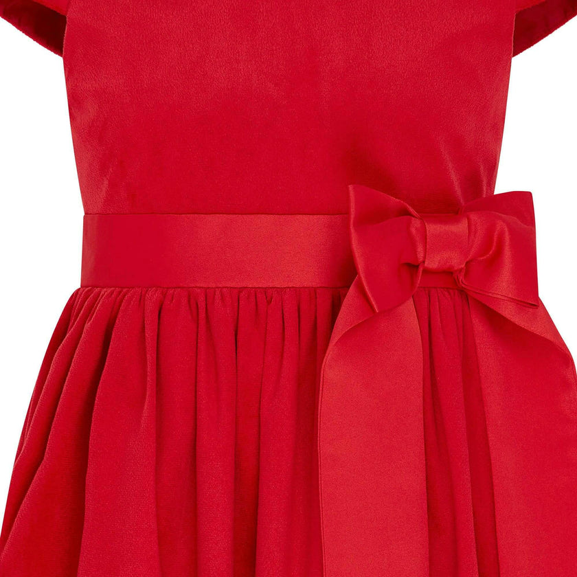 Billy Velvet & Satin Bow Occasion Party Dress
