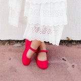 Classic Textured Canvas Mary Janes