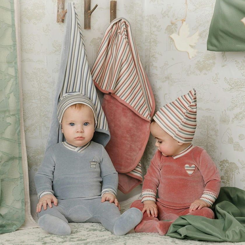 Striped Star Layette Set