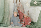 Striped Star Footie & Hat Set