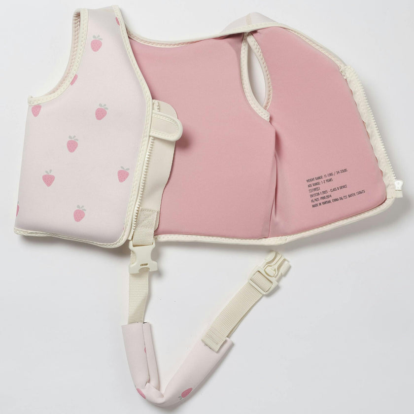 Kids Swim Vest: -2Y - Strawberry Sunshine