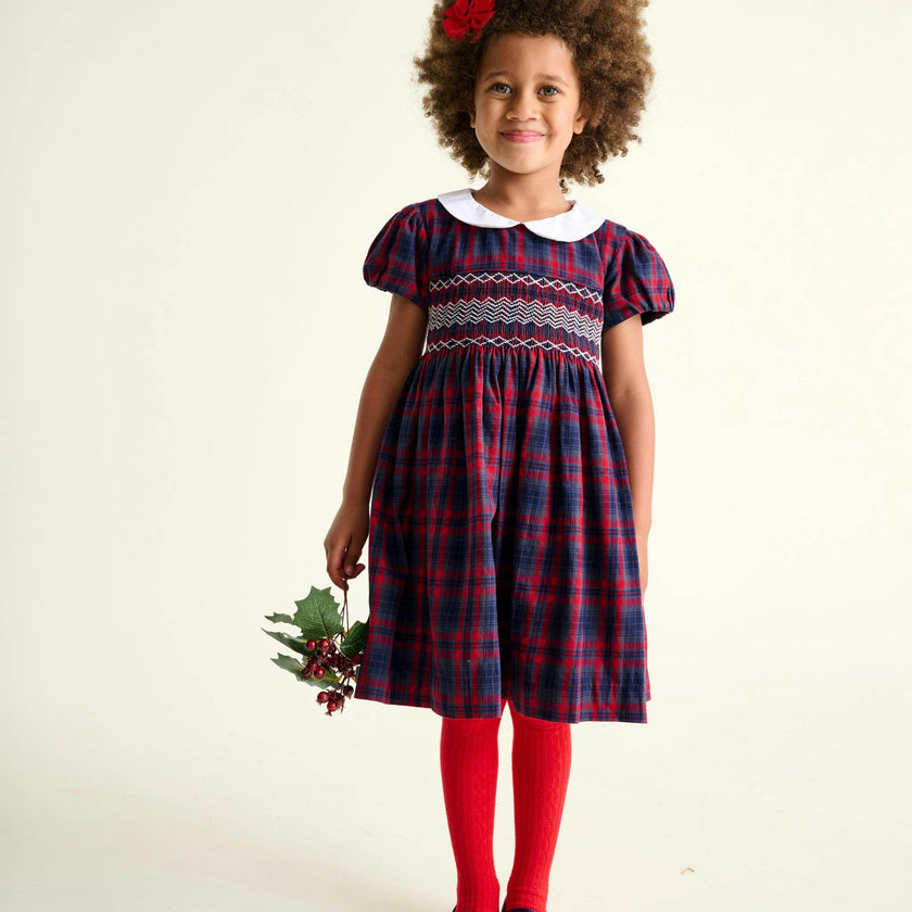 Smocked Girls Dress Kelly