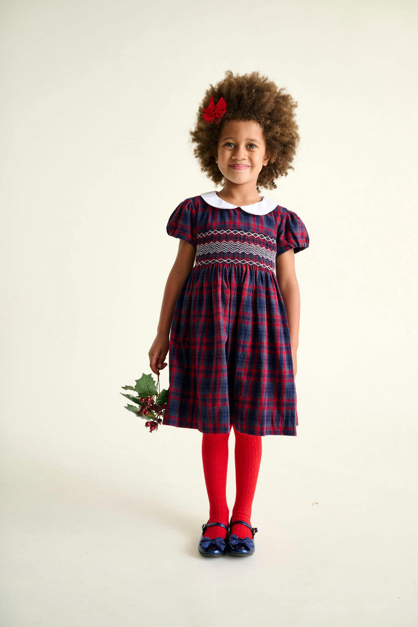 Smocked Girls Dress Kelly