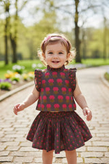 Top and Skirt Set Earthy Brown