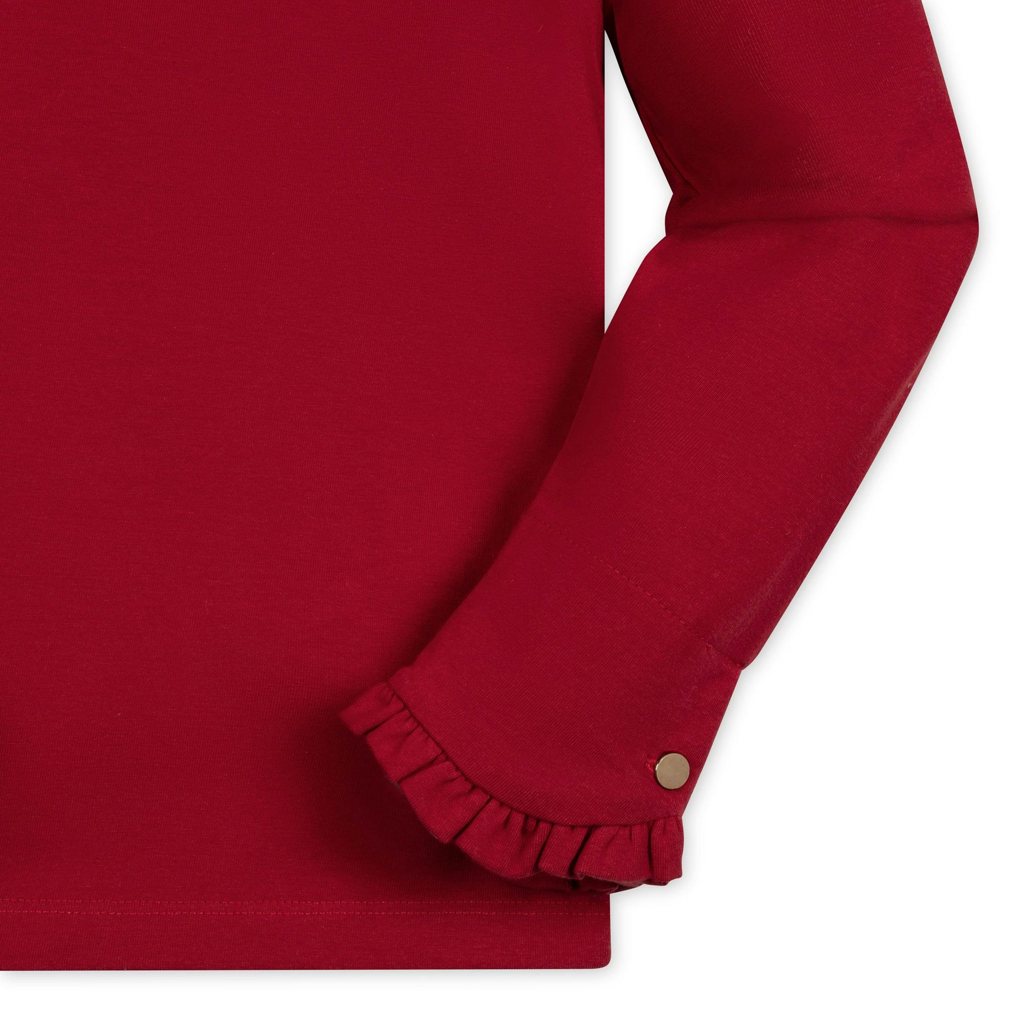 Organic Ruffle Trim Knit Top