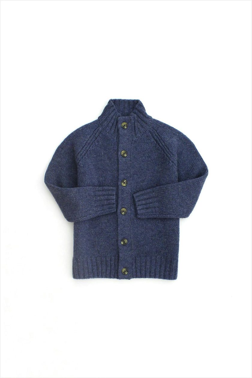 Children's Funnelneck Cardigan Denim