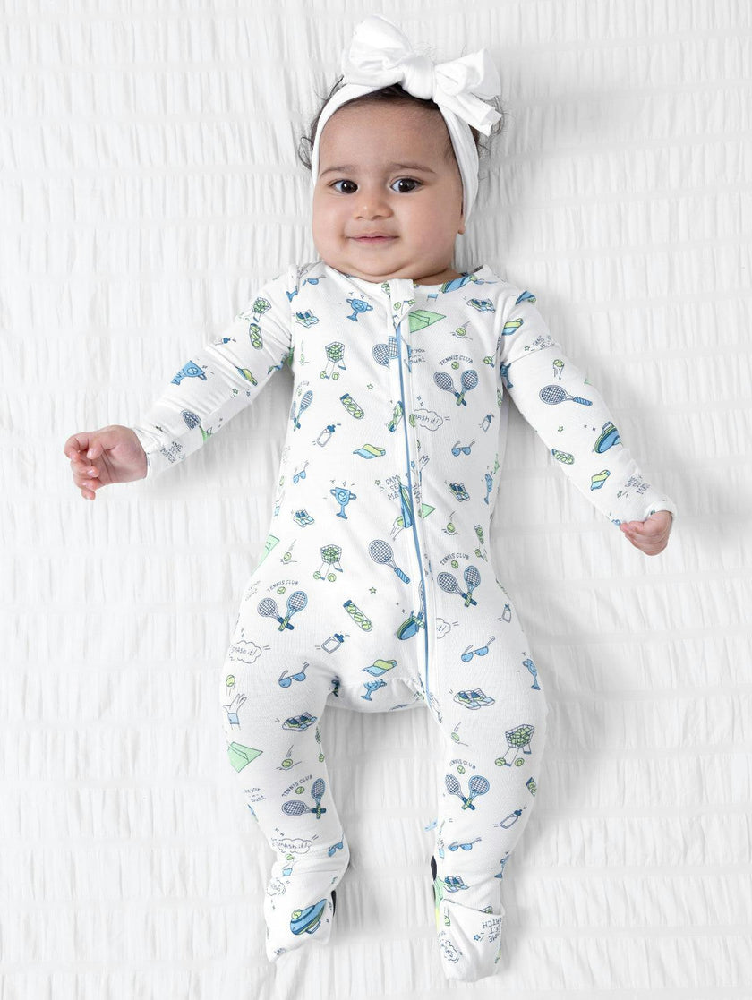 Tennis Bamboo Convertible Footie