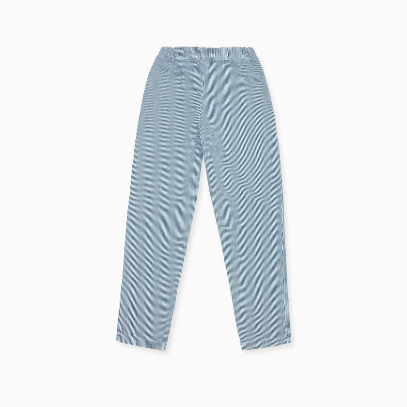 Blue Stripe Andreas Boy Cotton Trousers