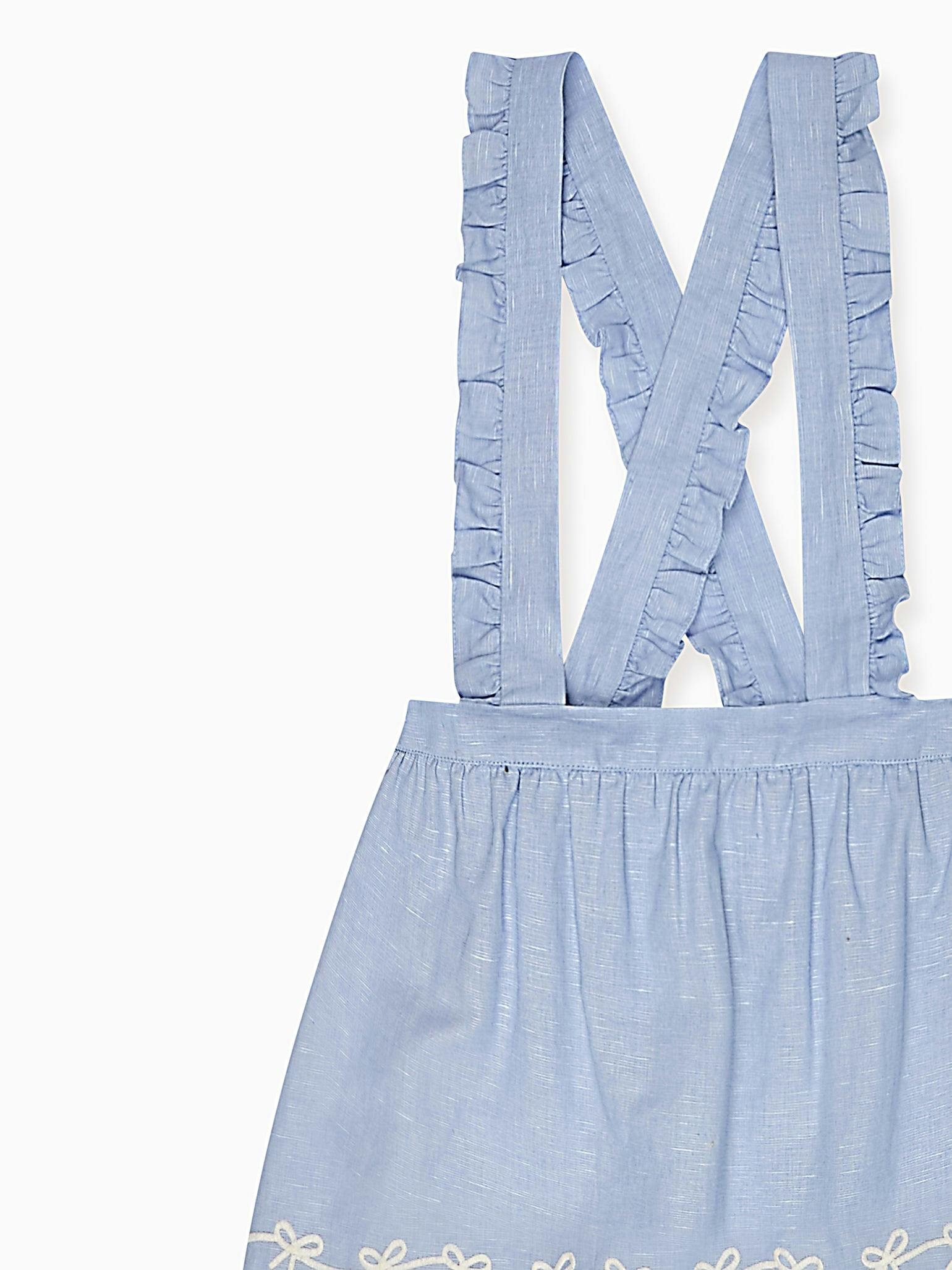Nicky Hilton x La Coqueta Blue Whitney Girl Pinafore Skirt