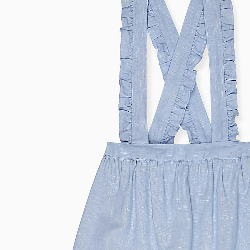 Nicky Hilton x La Coqueta Blue Whitney Girl Pinafore Skirt