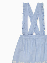 Nicky Hilton x La Coqueta Blue Whitney Girl Pinafore Skirt