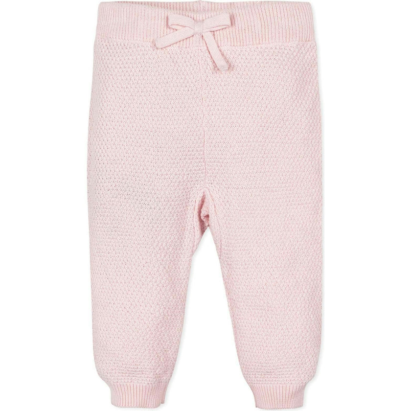 Organic Long Sleeve Scallop Edge Cardigan & Legging Sweater Set, Pink