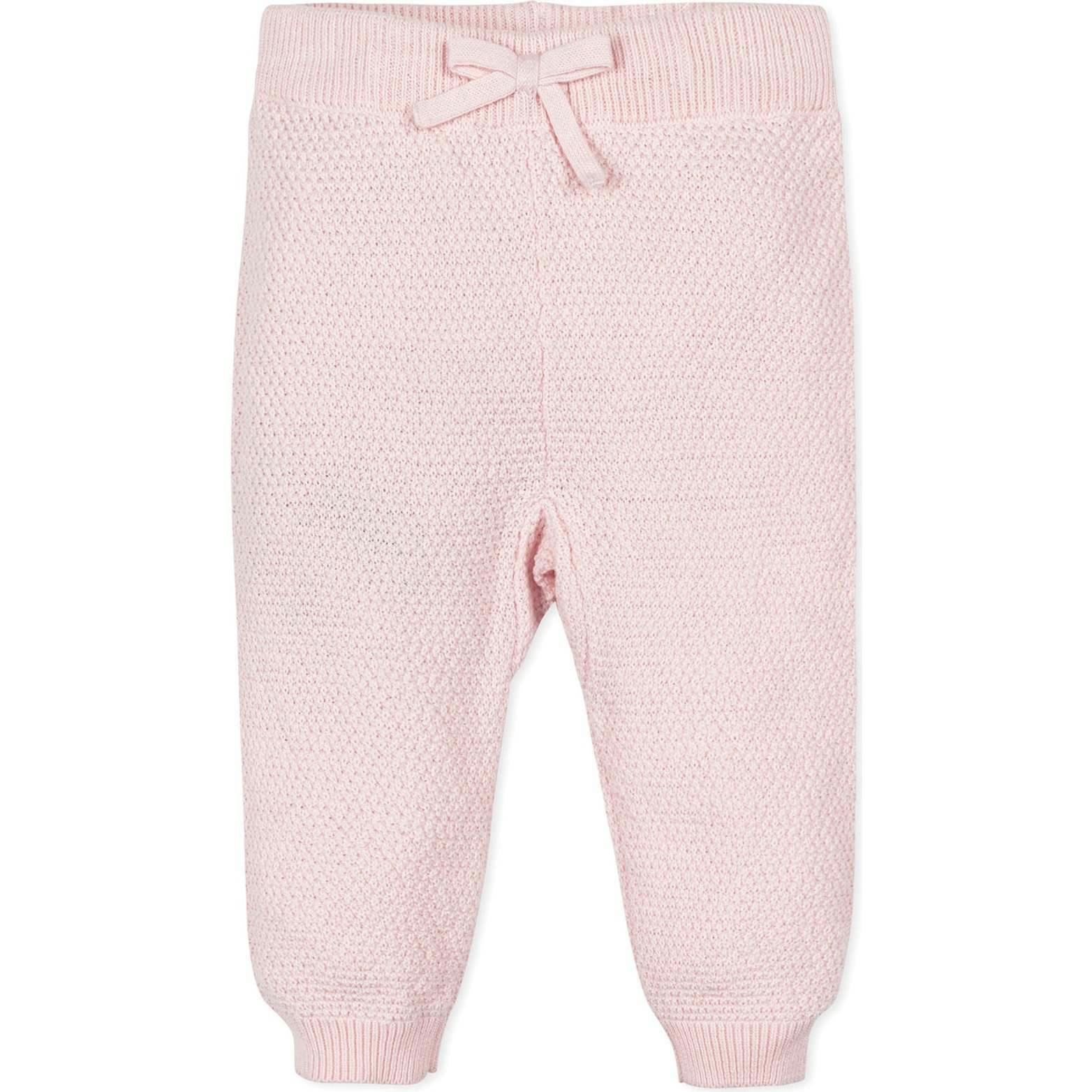 Organic Long Sleeve Scallop Edge Cardigan & Legging Sweater Set, Pink