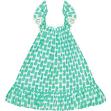 Mini Eva Girl's Dress Pineapple Crush Lagoon, Green