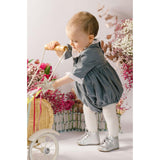 Heidi Grey Long Sleeve Smocked Bubble