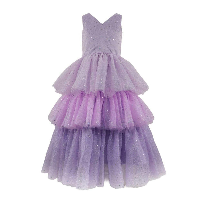 Lavender Shimmer Tulle Party Dress