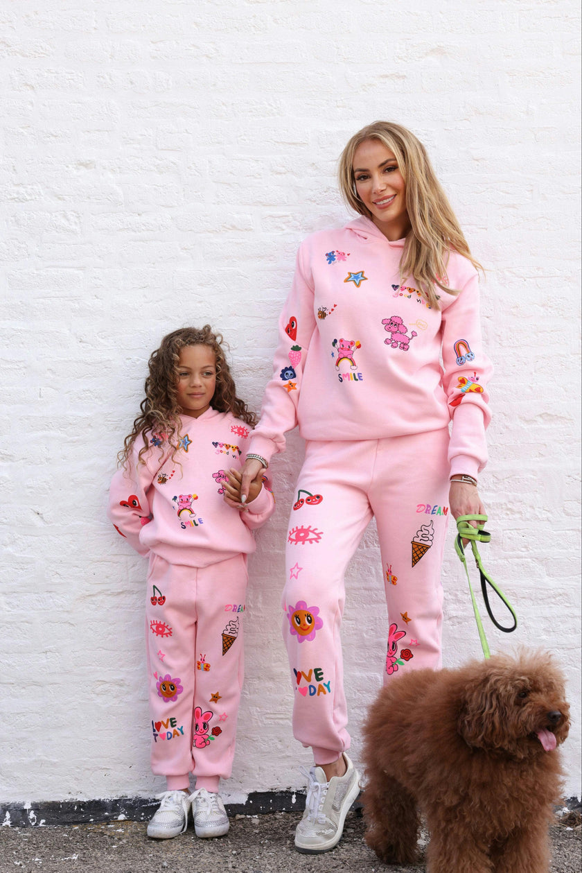 Women's Doodle Art Set Pink Pink