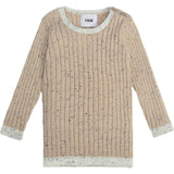 Ribbed Knit Long Sleeve Retro Top