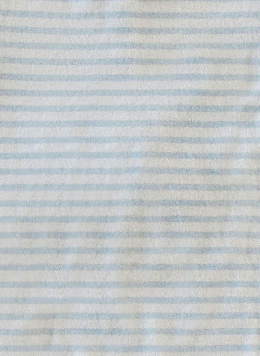 Walker Terry Romper - Blue & White Stripe