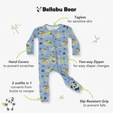 Pirate Cove Bamboo Convertible Footie