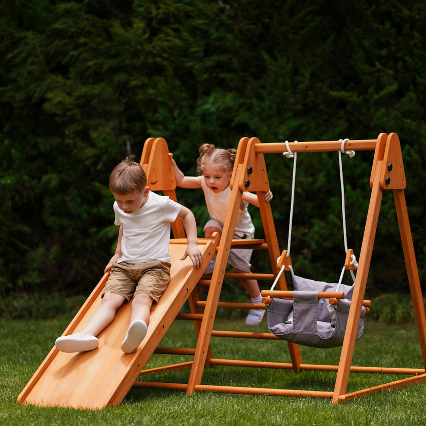 Juniper Folding Indoor & Outdoor Playset | Wooden Climber for Toddlers