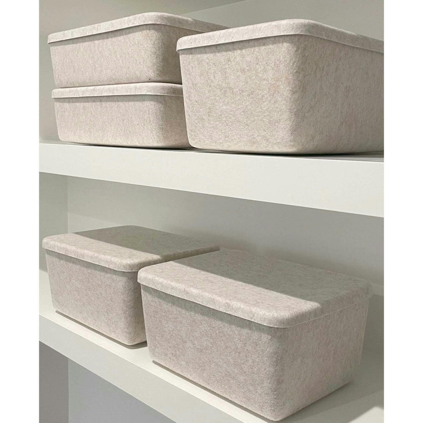 The Sculpted Bin - Wide with Lid