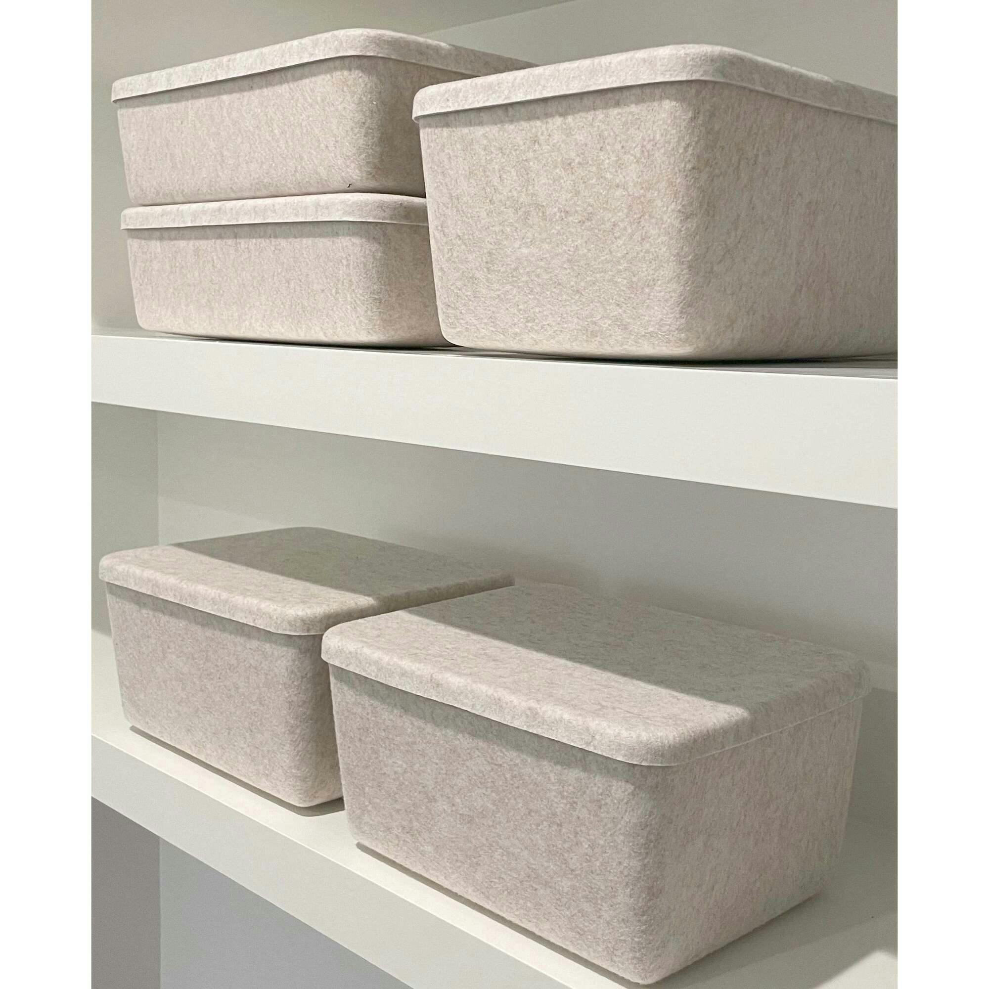 The Sculpted Bin - Wide with Lid