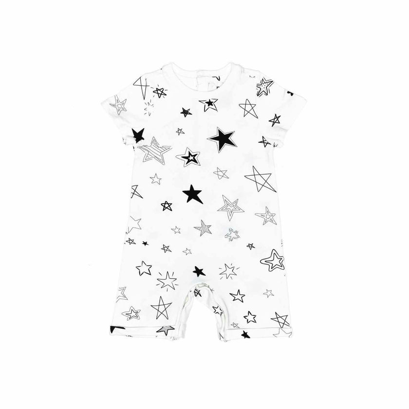Organic Snap Romper in Stars