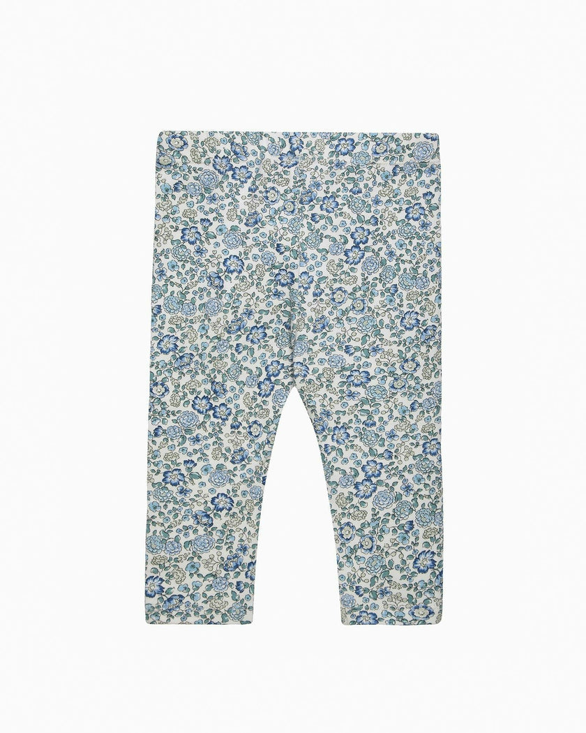 Baby Arabella Floral Leggings in Blue