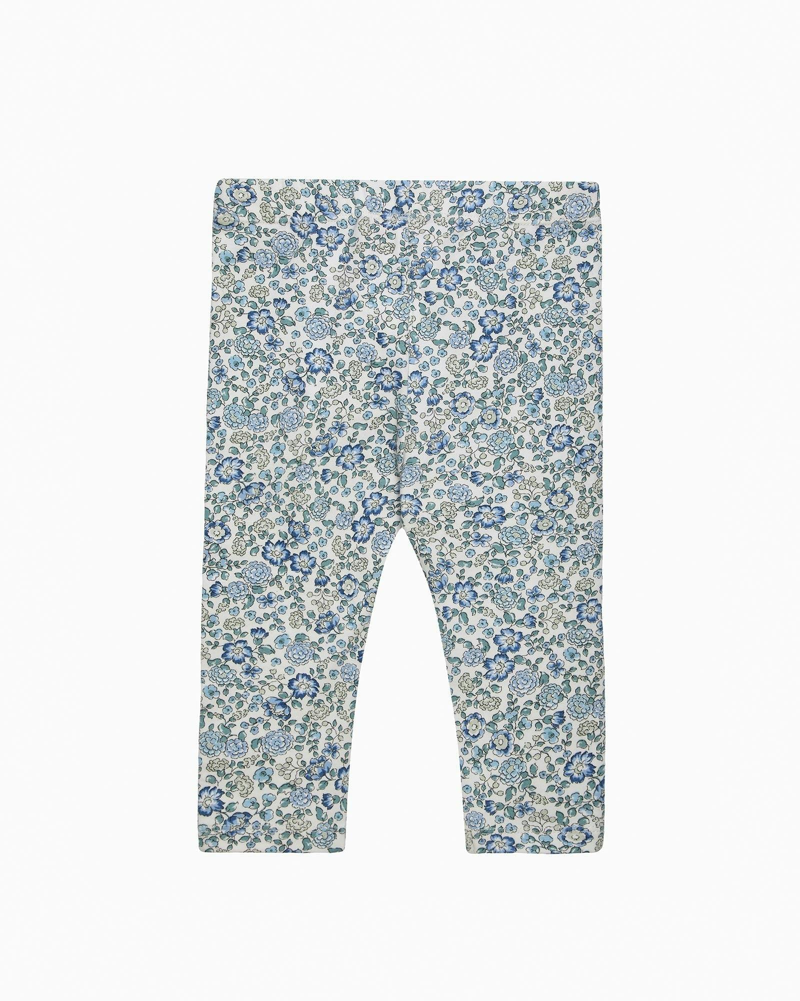 Baby Arabella Floral Leggings in Blue