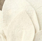 Hand Felted Wool Pillow - 3D Flower Cream Gray - 20"