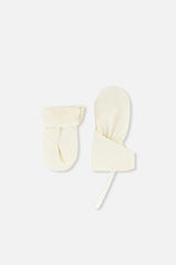 Lined Baby Mittens Off-White