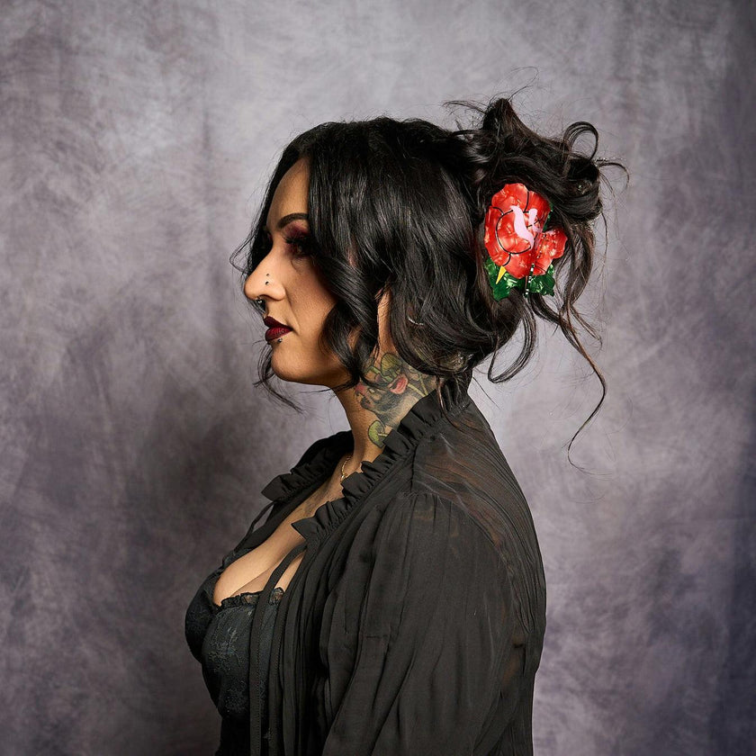 Rose Tattoo Hair Claw