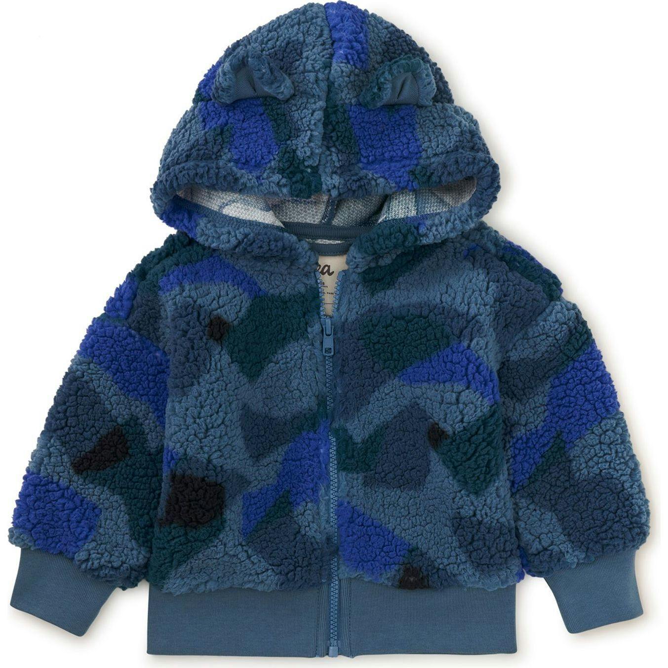 Teddy Fleece Ears Hoodie, Blue