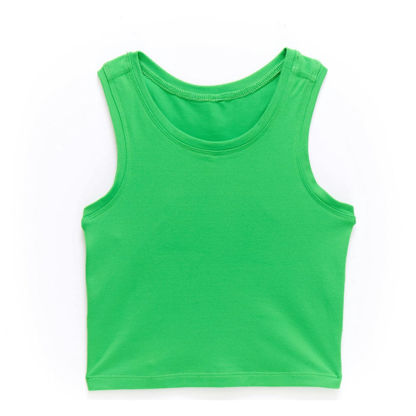 Girls TLC Crop Top in Spring Green