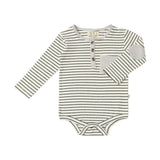 STANTON Charcoal/White Henley onesie