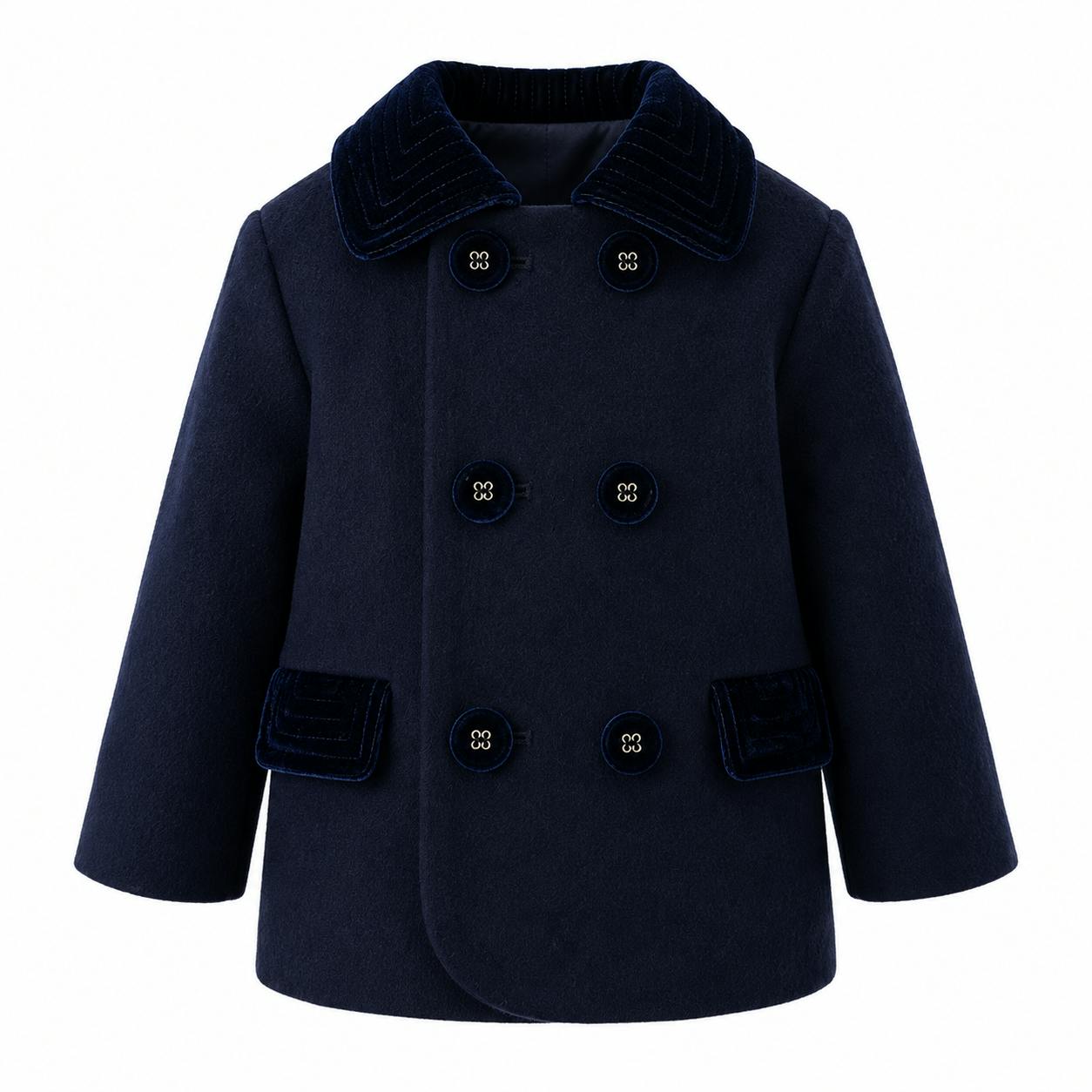 Navy Double Breasted Coat